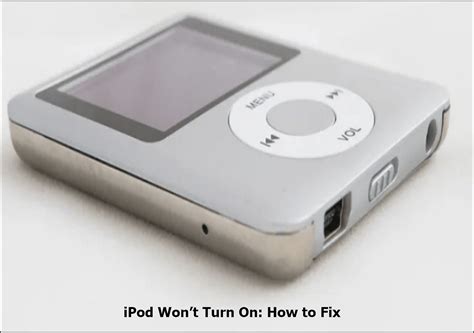 ipod nano won't turn on